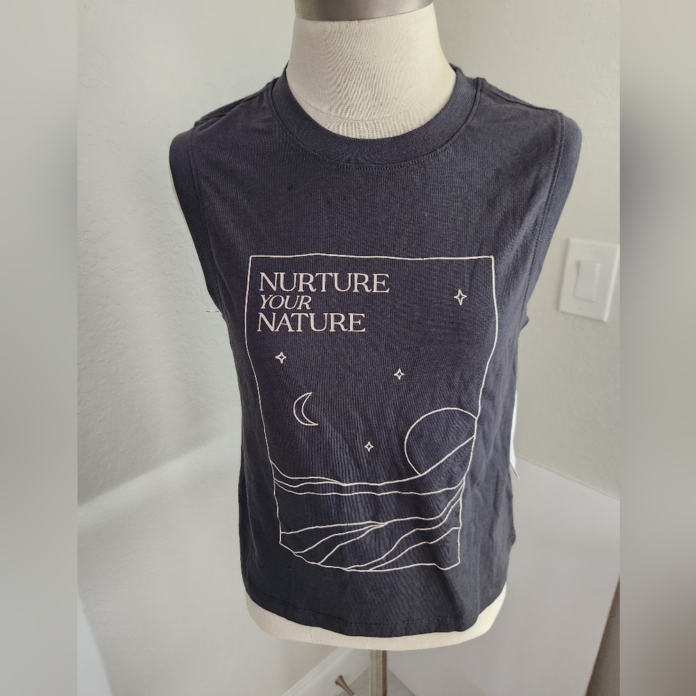 NWT Spiritual Gangster Black Graphic Tank Top Size XS